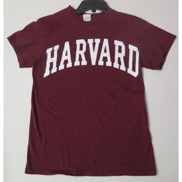 Delta Pro Weight Unisex Sz Small Maroon Vintage Harvard University T-Shirt - Picture 3 of 3